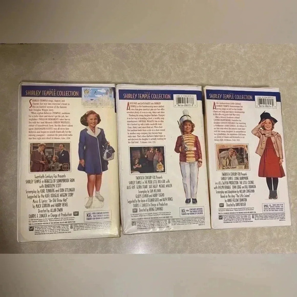 VINTAGE Shirley Temple Movies 1-6 Clamshell VHS Tape Movie Colorized Version - Picture 7 of 16
